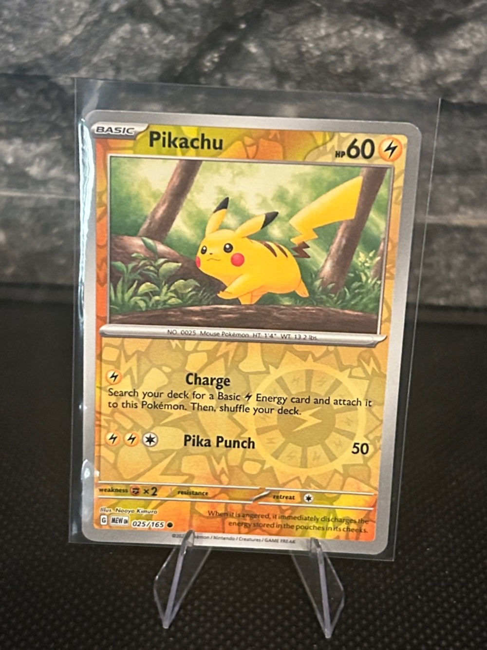 Pokemon Pikachu Reverse Holo 025/165 from the Scarlet & Violet‎ 151 Set M/NM